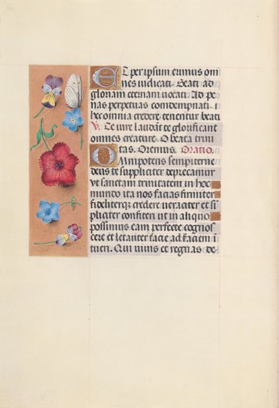 スペイン女王イザベラ女王の時間：フォル。 22v、c。 1500。 作： Master of the First Prayerbook of Maximillian
