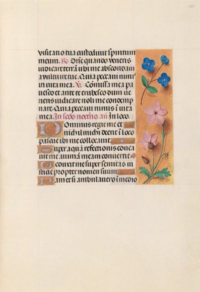 スペイン女王イザベラの時間：  フォル233r 作： Master of the First Prayerbook of Maximillian