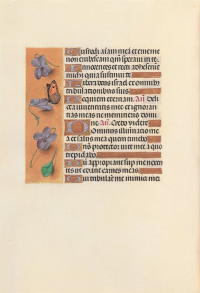 女王イザベラカトリック、スペイン女王の時間：フォル。 235v、c。 1500。 作： Master of the First Prayerbook of Maximillian