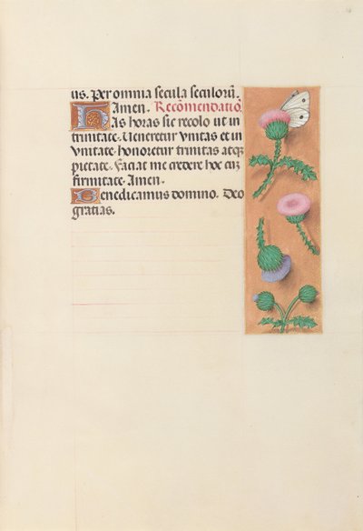 女王イザベラカトリック、スペイン女王の時間：フォル。 23r、c。 1500。 作： Master of the First Prayerbook of Maximillian