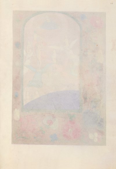 女王イザベラカトリック、スペイン女王の時間：フォル。 24r、c。 1500。 作： Master of the First Prayerbook of Maximillian
