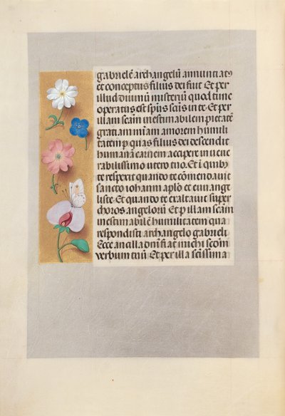 スペイン女王イザベラ女王の時間：フォル。 258v、c。 1500。 作： Master of the First Prayerbook of Maximillian