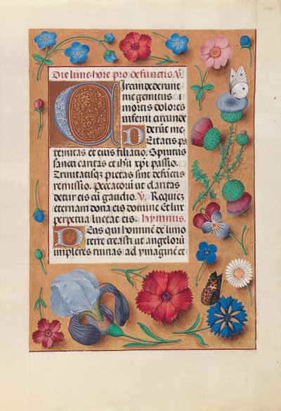 女王イザベラカトリック、スペイン女王の時間：フォル。 25r、c。 1500。 作： Master of the First Prayerbook of Maximillian