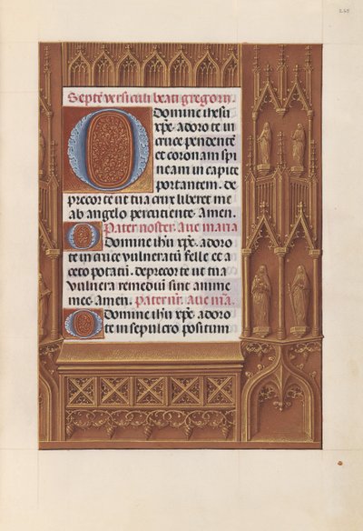 女王イザベラカトリック、スペイン女王の時間：フォル。 265r、c。 1500。 作： Master of the First Prayerbook of Maximillian