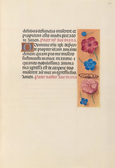 女王イザベラカトリック、スペイン女王の時間：フォル。 266r、c。 1500。 作： Master of the First Prayerbook of Maximillian