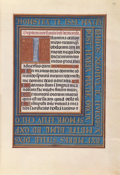 スペイン女王イザベラの時間：  フォル268r 作： Master of the First Prayerbook of Maximillian