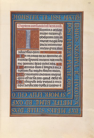 女王イザベラカトリック、スペイン女王の時間：フォル。 268r、c。 1500。 作： Master of the First Prayerbook of Maximillian