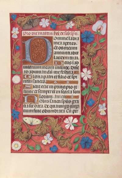 女王イザベラカトリック、スペイン女王の時間：フォル。 32r、c。 1500。 作： Master of the First Prayerbook of Maximillian