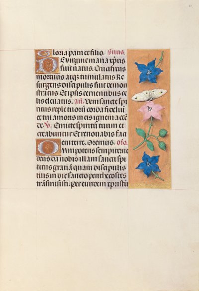 女王イザベラカトリック、スペイン女王の時間：フォル。 33r、c。 1500。 作： Master of the First Prayerbook of Maximillian