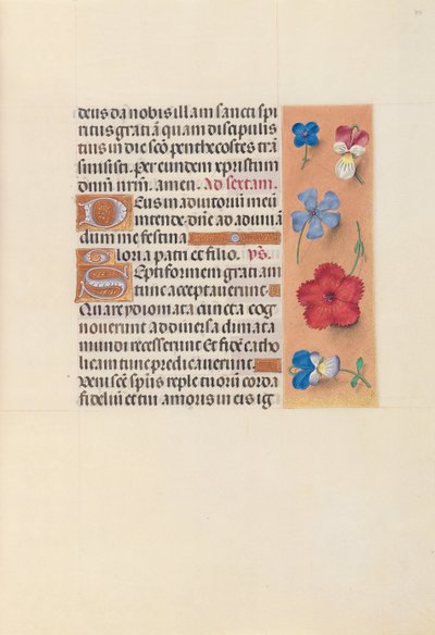 女王イザベラカトリック、スペイン女王の時間：フォル。 34r、c。 1500。 作： Master of the First Prayerbook of Maximillian