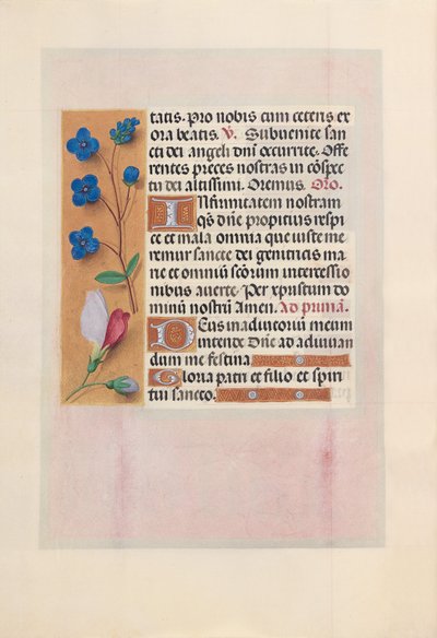 スペイン女王イザベラの時間：  フォル38v 作： Master of the First Prayerbook of Maximillian