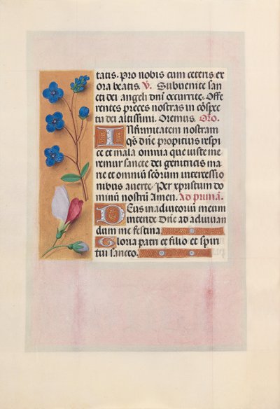 スペイン女王イザベラ女王の時間：フォル。 38v、c。 1500。 作： Master of the First Prayerbook of Maximillian