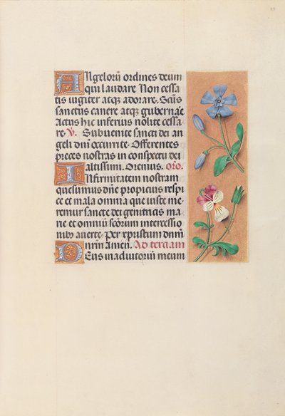 女王イザベラカトリック、スペイン女王の時間：フォル。 39r、c。 1500。 作： Master of the First Prayerbook of Maximillian
