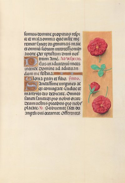 スペイン女王イザベラ女王の時間：フォル。 41r、c。 1500。 作： Master of the First Prayerbook of Maximillian