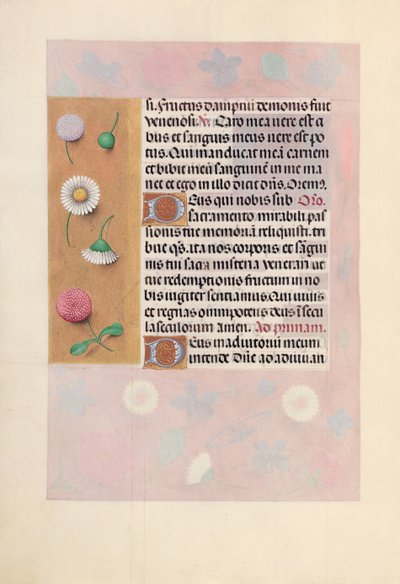 女王イザベラカトリック、スペイン女王の時間：フォル。 44v、c。 1500。 作： Master of the First Prayerbook of Maximillian