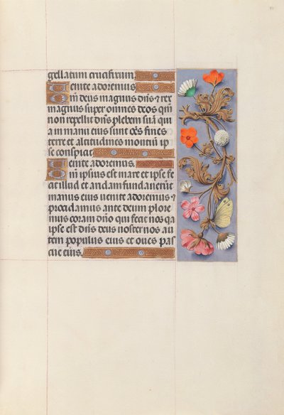 女王イザベラカトリック、スペイン女王の時間：フォル。 51r、c。 1500。 作： Master of the First Prayerbook of Maximillian