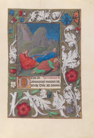 女王イザベラカトリック、スペイン女王の時間：フォル。 57r、庭の苦しみ、c。 1500。 作： Master of the First Prayerbook of Maximillian