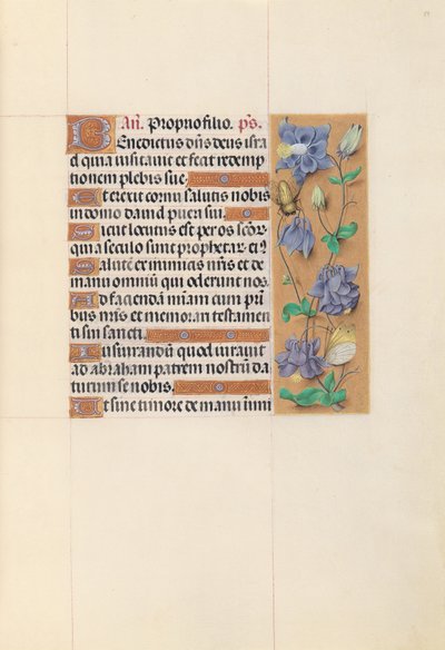 スペイン女王イザベラの時間：  フォル59r 作： Master of the First Prayerbook of Maximillian