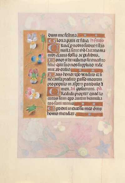 スペイン女王イザベラ女王の時間：フォル。 66v、c。 1500。 作： Master of the First Prayerbook of Maximillian