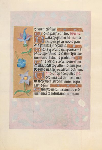 スペイン女王イザベラ女王の時間：フォル。 69v、c。 1500。 作： Master of the First Prayerbook of Maximillian