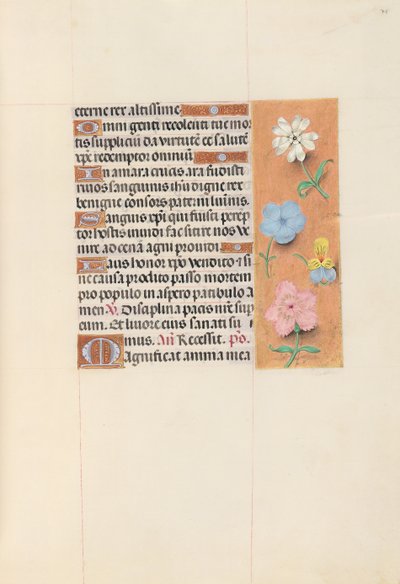 女王イザベラカトリック、スペイン女王の時間：フォル。 75r、c。 1500。 作： Master of the First Prayerbook of Maximillian