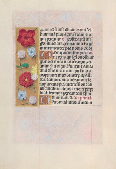 スペイン女王イザベラ女王の時間：フォル。 81v、c。 1500。 作： Master of the First Prayerbook of Maximillian