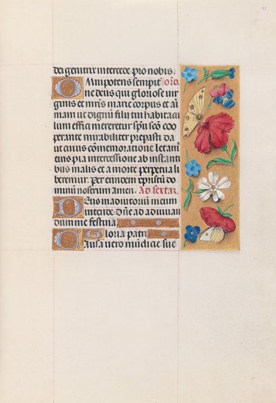 女王イザベラカトリック、スペイン女王の時間：フォル。 83r、c。 1500。 作： Master of the First Prayerbook of Maximillian