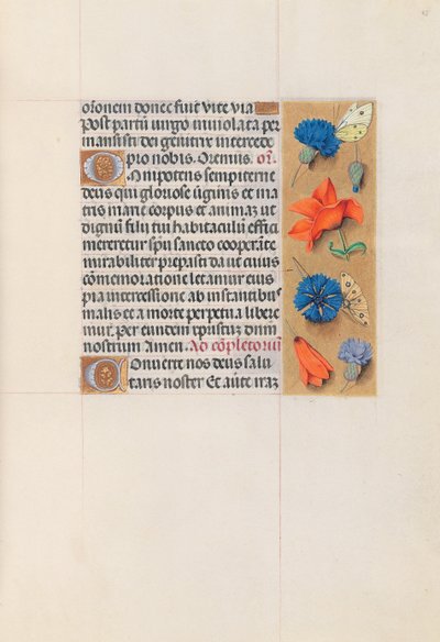 スペイン女王イザベラ女王の時間：フォル。 85r、c。 1500。 作： Master of the First Prayerbook of Maximillian
