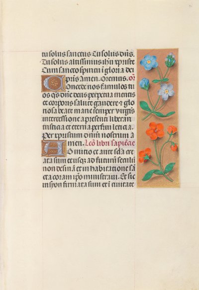 女王イザベラカトリック、スペイン女王の時間：フォル。 90r、c。 1500。 作： Master of the First Prayerbook of Maximillian