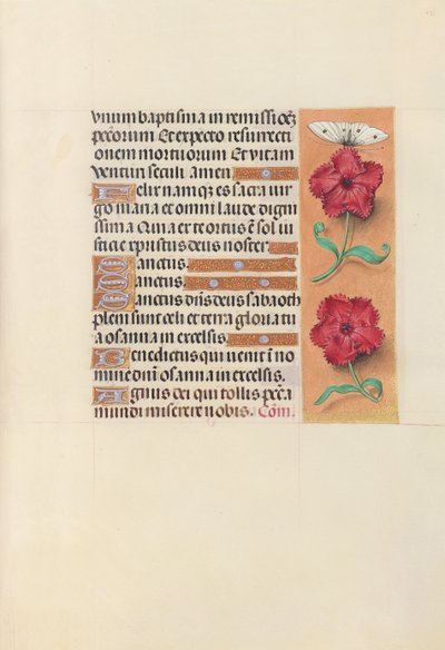 女王イザベラカトリック、スペイン女王の時間：フォル。 92r、c。 1500。 作： Master of the First Prayerbook of Maximillian