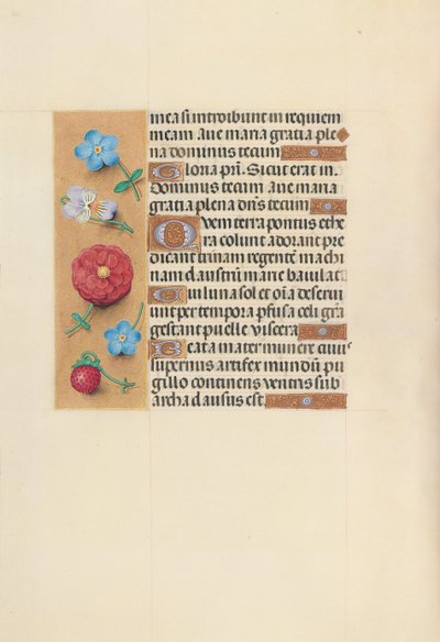 スペイン女王イザベラ女王の時間：フォル。 99v、c。 1500。 作： Master of the First Prayerbook of Maximillian