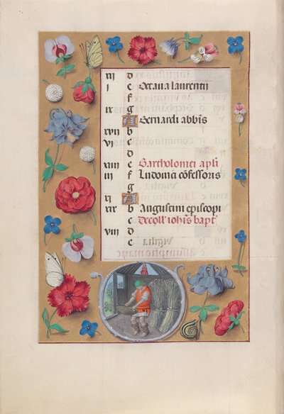 女王イザベラカトリック、スペイン女王の時間：フォル。 8月9日c。 1500。 作： Master of the First Prayerbook of Maximillian