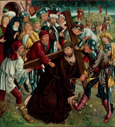 十字架を運ぶキリスト、1490年頃 作： Master of the Freising Visitation