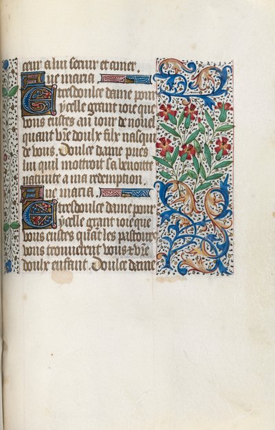 ルーアンの時間使用法：fol。 148r、c。 1470。 作： ジュネーヴ・ラティーニのマスター