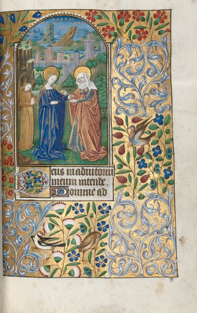 ルーアンの時間使用法：fol。 39r、訪問、c。 1470。 作： ジュネーヴ・ラティーニのマスター