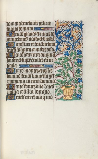 ルーアンの時間使用法：fol。 43r、c。 1470。 作： ジュネーヴ・ラティーニのマスター