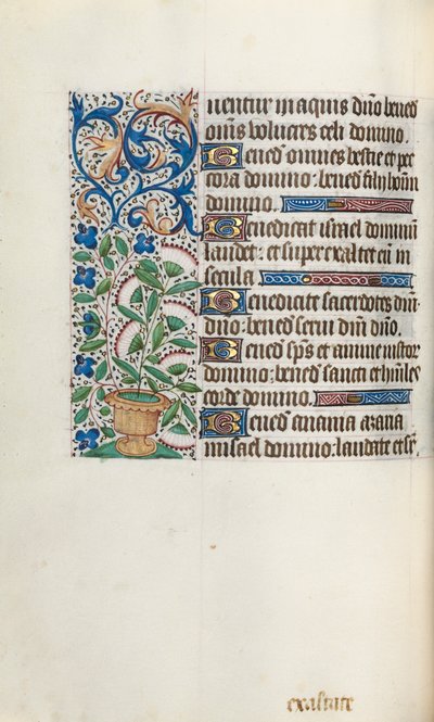ルーアンの時間使用法：fol。 43v、c。 1470。 作： ジュネーヴ・ラティーニのマスター