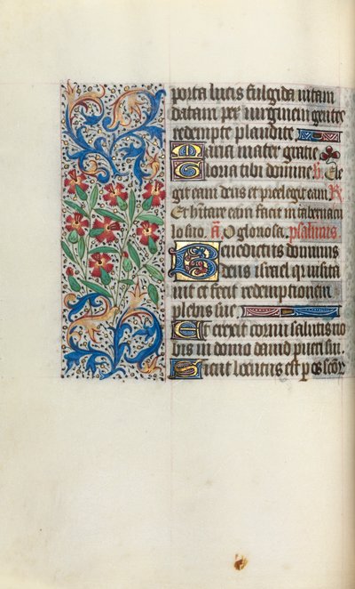 ルーアンの時間使用法：fol。 47v、c。 1470。 作： ジュネーヴ・ラティーニのマスター