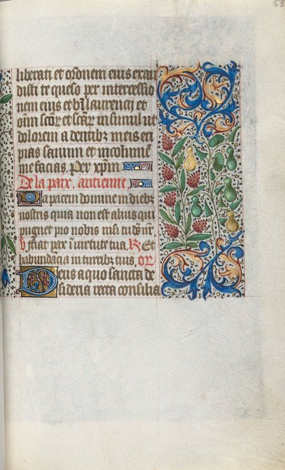 ルーアンの時間使用法：fol。 55r、c。 1470。 作： ジュネーヴ・ラティーニのマスター