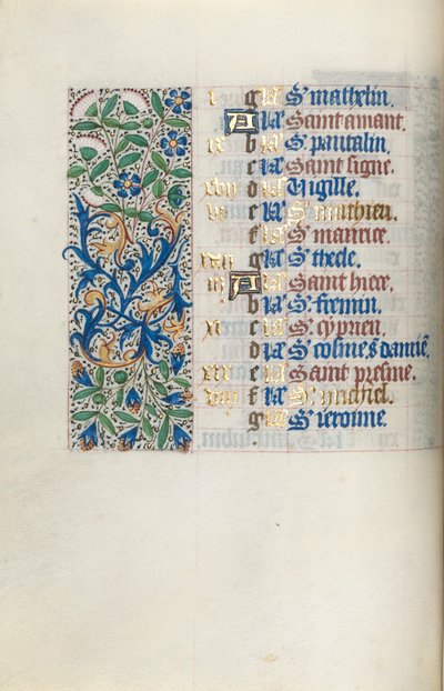 ルーアンの時間使用法：fol。 9v、c。 1470。 作： Master of the Geneva Latini