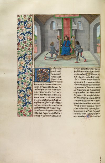 娘のポルトガル王との結婚に招待客を招くジョン・オブ・ゴーント 作： Master of the Getty Froissart