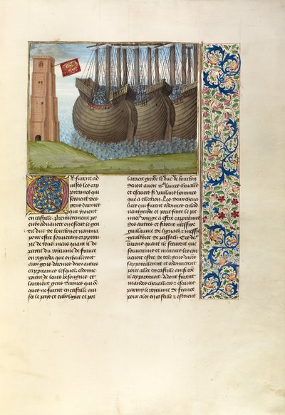 フランドル海域のイギリス艦隊 作： Master of the Getty Froissart