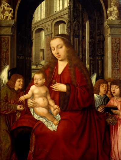 マドンナと子供、16世紀初頭（絵画） 作： Master of the Holy Blood