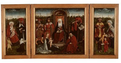 The Poortakker Triptych、c.1500-10（パネルに油彩） 作： Master of the Holy Family of St. Anne