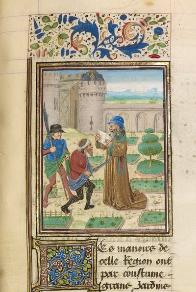 パルメニオンの死、1470年から1475年頃。 作： Master of the Jardin de vertueuse consolation
