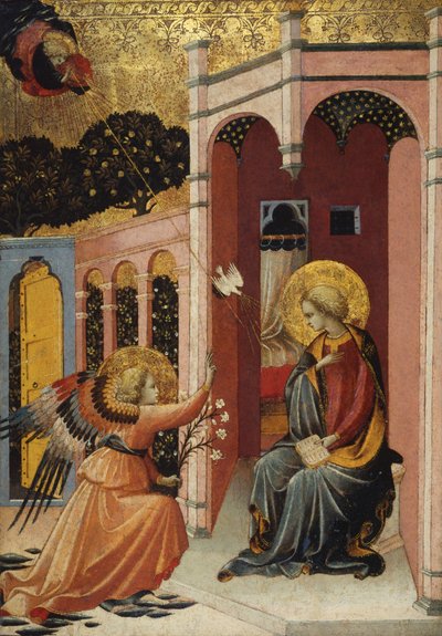 受胎告知、フィレンツェの学校、c.1430-40 作： Master of the Judgement of Paris