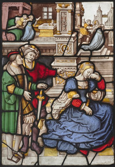 1530年頃の「ルクレティアの物語」。 作： Master of the Kanis Triptych