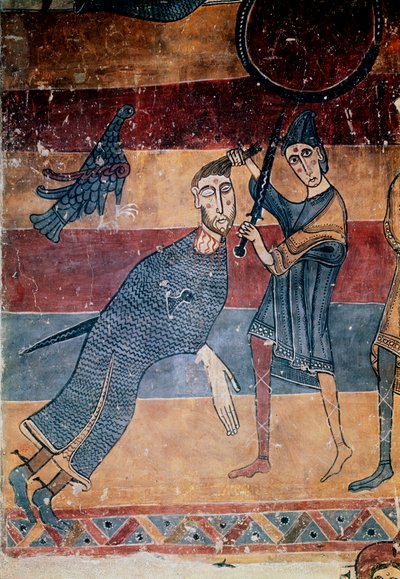 「ダビデとゴリアテ」、c1130 作： Master of the Last Judgement
