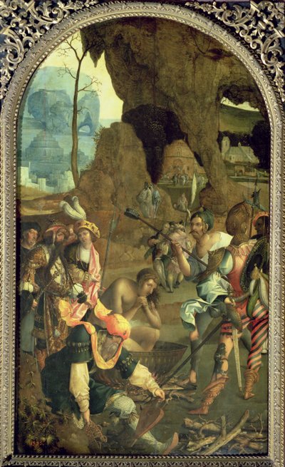 聖ヨハネ伝道者の殉教、1525年 作： Master of the Legend of St. John the Evangelist