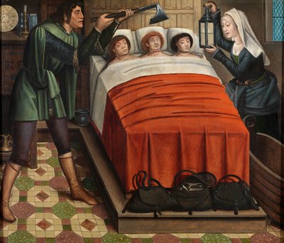 The Evil Butcher, do Retábulo de São Nicolau, c.1486-93 (óleo sobre painel) 作： Master of The Legend of St. Lucy